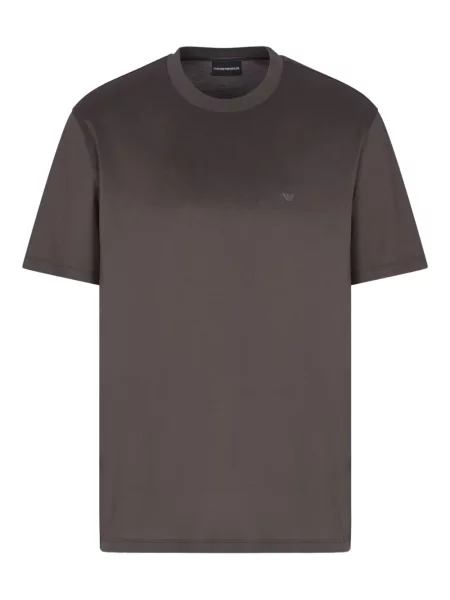 Tricou Emporio Armani cu decolteu rotund cu autograf gri