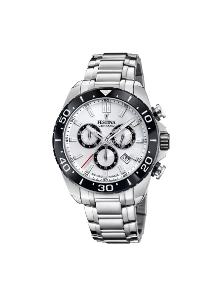 FESTINA Analogové hodinky Chronograph Chrono Swiss Made' bílá