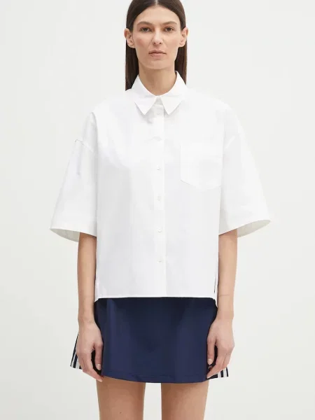 Kenzo cămașă din femei cu guler clasic relaxed alb