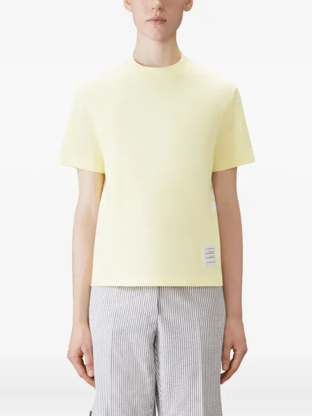 Tricou Thom Browne cu dungi galben