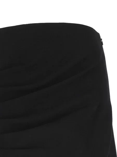 Fusta mini The Andamane cu volane drapată negru