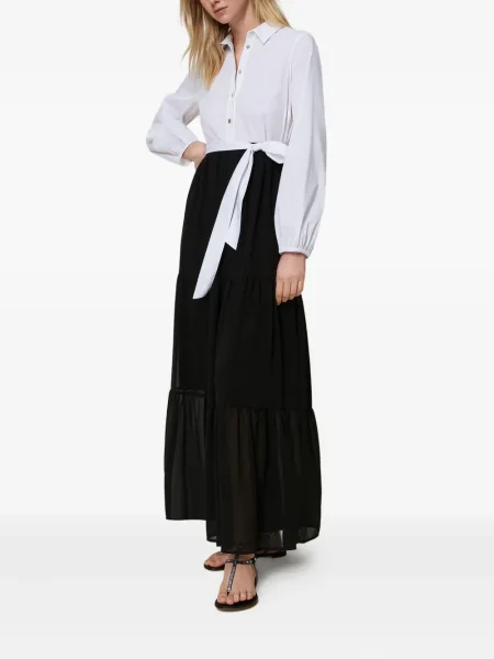 Rochie maxi Twinset din poplin de costum negru