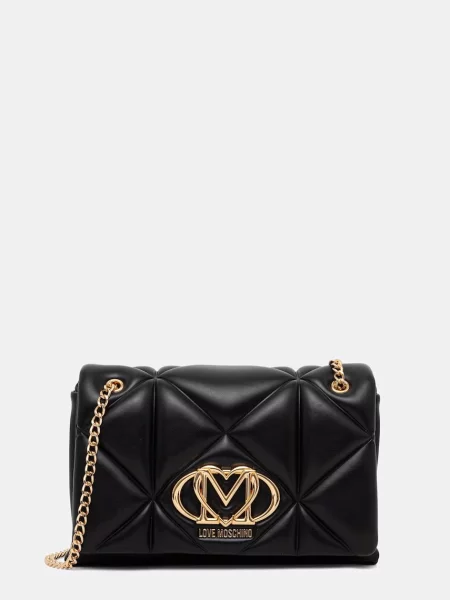 Love Moschino geantă pentru femei cu imitație de piele negru