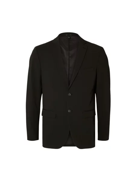 Marynarka na 2 o kroju slim fit z kieszenią z patką Selected Homme czarna