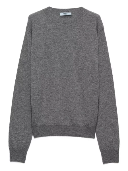 Pulover Prada cu decolteu rotund gri