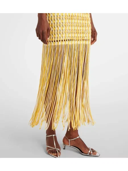 Rochie midi Simkhai tricotate până la genunchi de costum galben