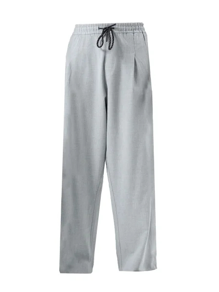 VAMOS CLO Kalhoty se sklady v pase šedá