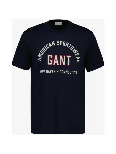Koszulka Gant Printed Graphic granatowy S biały