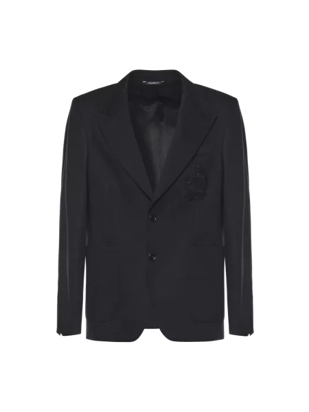 Marynarka Dolce And Gabbana elegancka z logo czarna