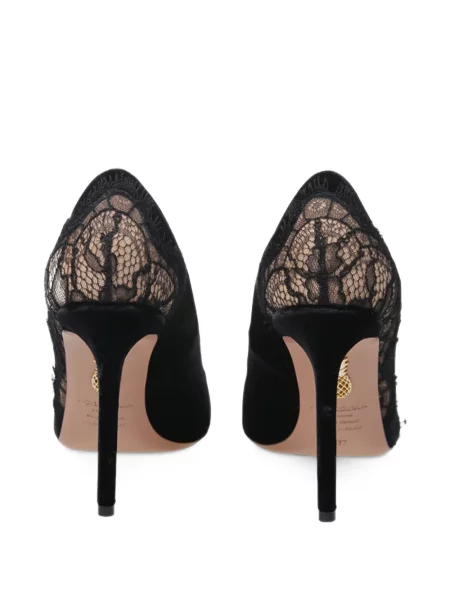 Pantofi cu toc Aquazzura de catifea negru