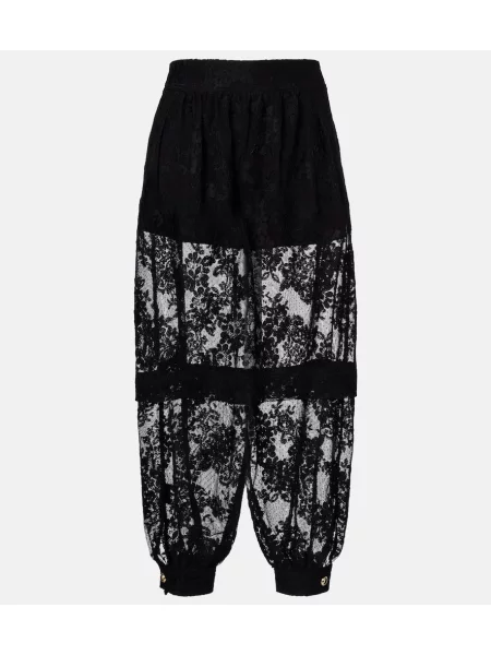 Pantaloni Zimmermann din dantelă negru