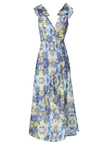 Influencer Šaty světlemodrá / světle žlutá