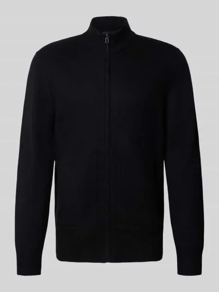 Kardigan rozpinany krój regular fit z czystej bawełny model „Widor” Joop! Collection czarny