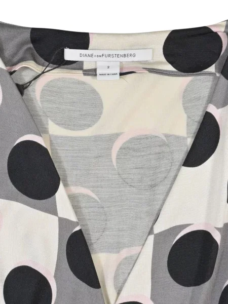 Πουά κοστούμι φόρεμα Dvf Diane Von Furstenberg λευκό