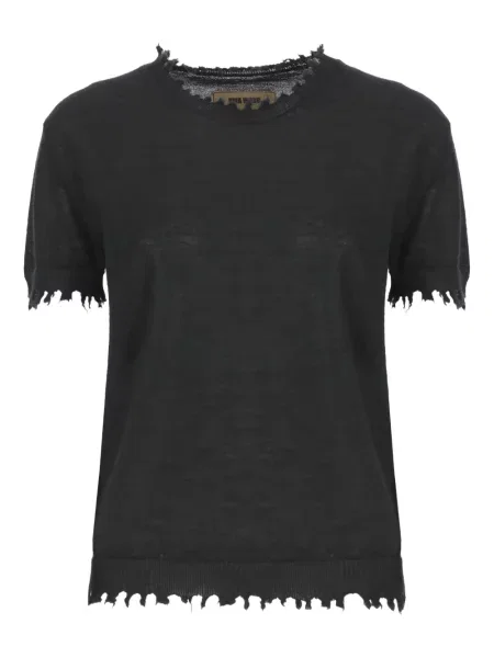 Top Uma Wang din cașmir negru