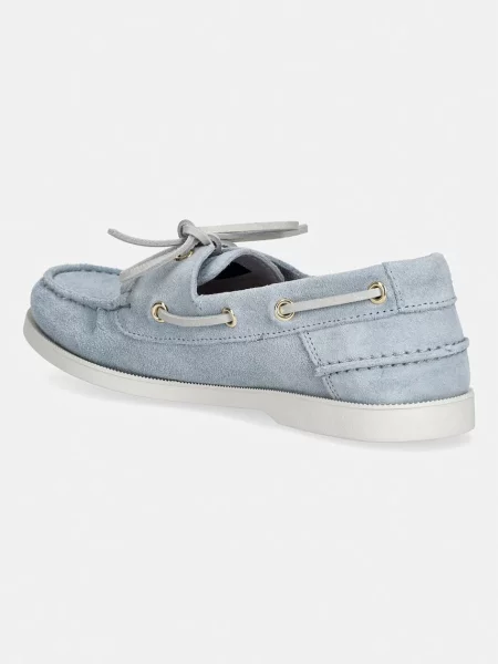 Tommy Hilfiger mokasyny zamszowe HILFIGER SUEDE BOAT SHOE niebieskie