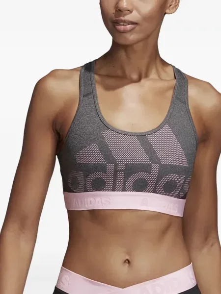 Cropp top Adidas cu dungi cu un umăr gol negru