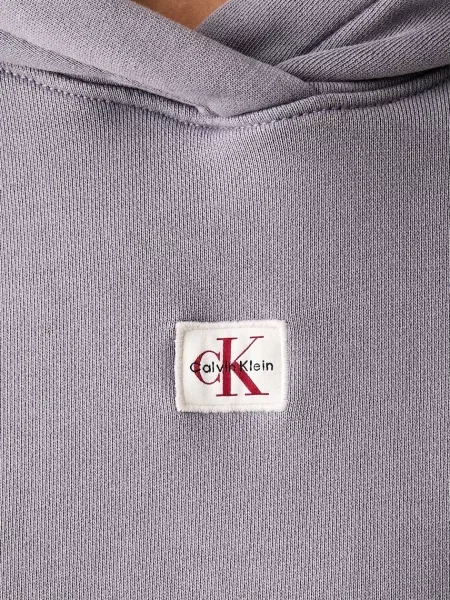 Суичър с качулка Calvin Klein Jeans с качулка сиво