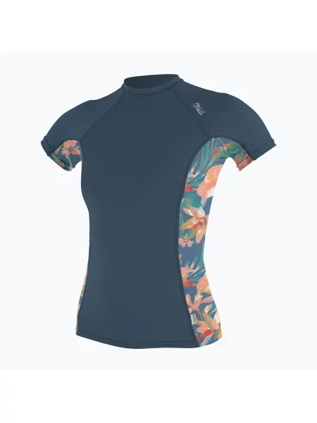 Tricou de înot pentru femei O'Neill Side Print Rash Guard copen blue/painted tropics albastru