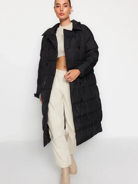 Płaszcz przeciwdeszczowy Trendyol czarny