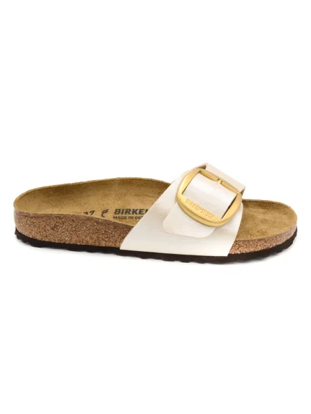 Klapki Birkenstock na sprzączkę szare