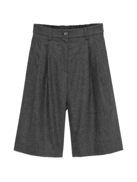 Pantaloni scurți Emporio Armani de lână gri