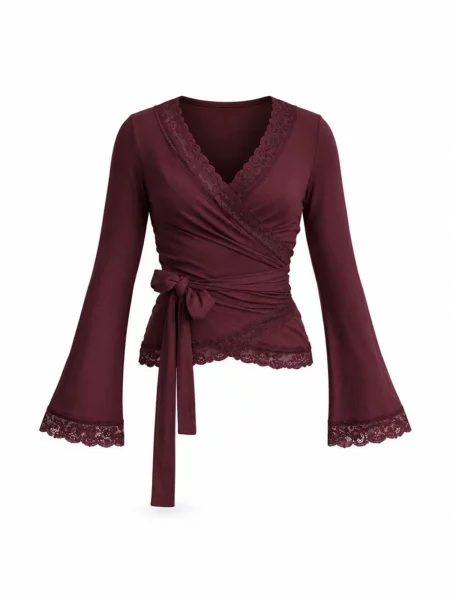 Hiccup Bluza Blusen burgund