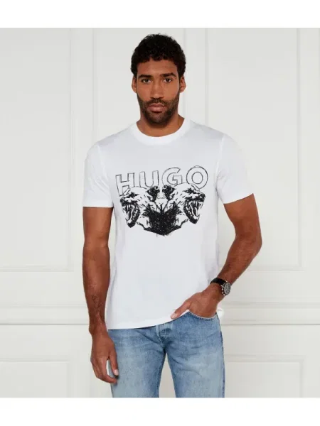 HUGO Póló Durro | Regular Fit fehér