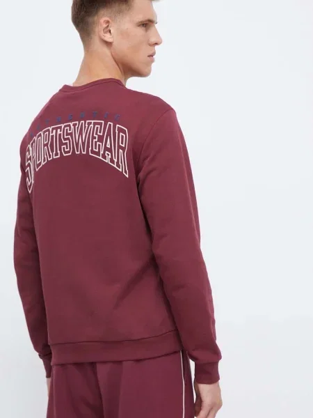 Mikina Reebok Classic vínová s potiskem