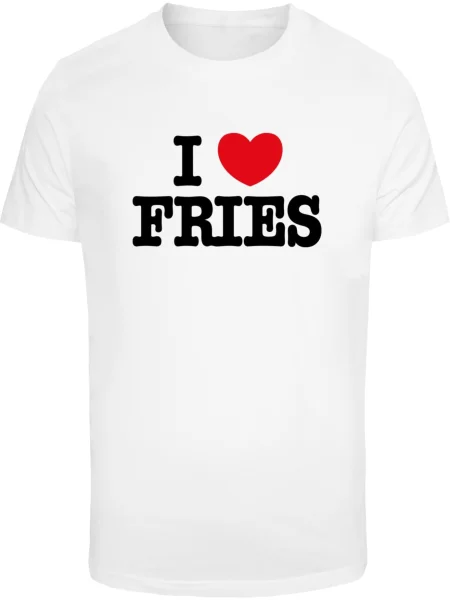 Mister Tee Tricou Love Fries roșu / negru alb