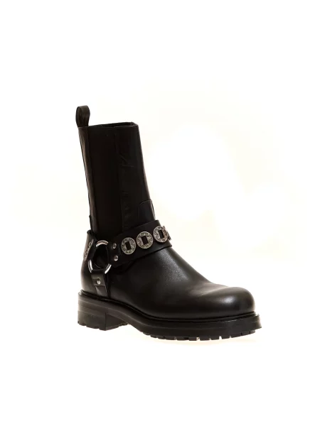 Buty do kostki Elena Iachi skórzane czarne
