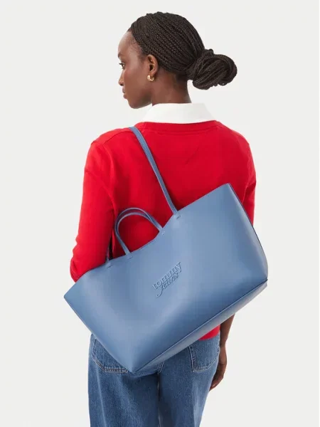 Torbica Tommy Jeans Tjw Must Tote Svijetlo plava