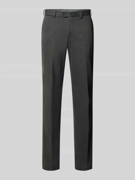 Spodnie materiałowe o kroju regular fit w kant model ‘Peaker’ Hiltl