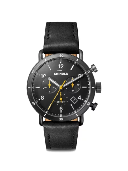 Хронографски часовник Shinola черно