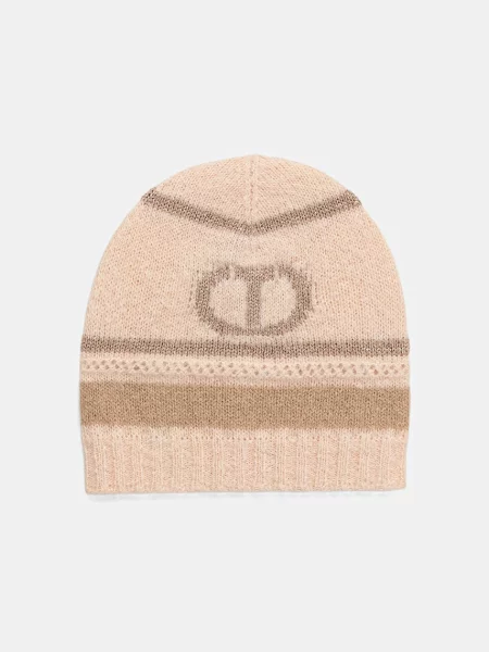 Vunena kapa Twinset smeđa