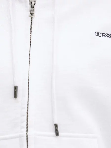 Однотонный свитер Guess Jeans с капюшоном белый