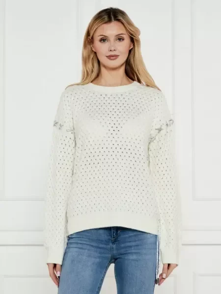 GUESS Pulover ELLISS | Relaxed fit cu adaos de lână