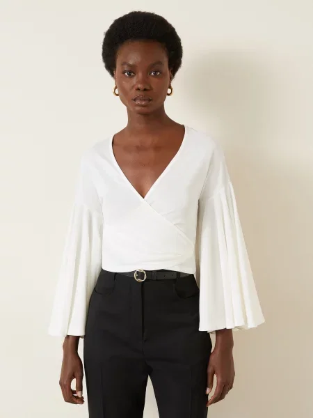Jacquemus Zavinovací Halenka Le Cache Coeur Ventadou S Rukávy režná