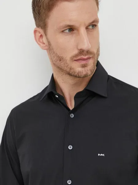 Michael Kors ing férfi olasz galléros fekete slim fehér