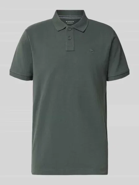 Koszulka polo o kroju regular fit z mieszanki bawełny Tom Tailor oliwkowa
