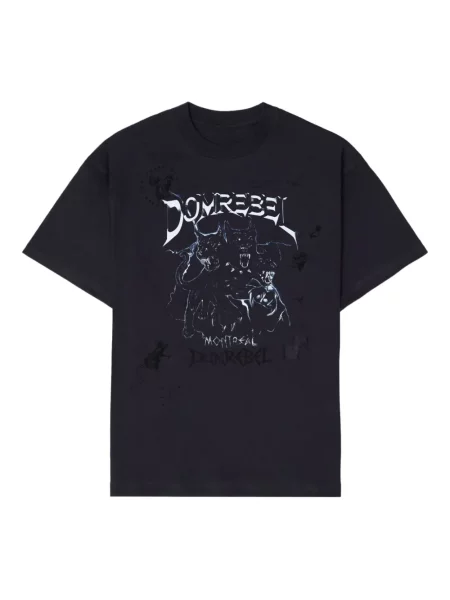 Tricou Domrebel cu imagine negru