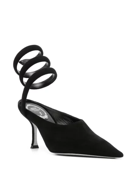 Pantofi cu toc Rene Caovilla din piele de căprioară negru