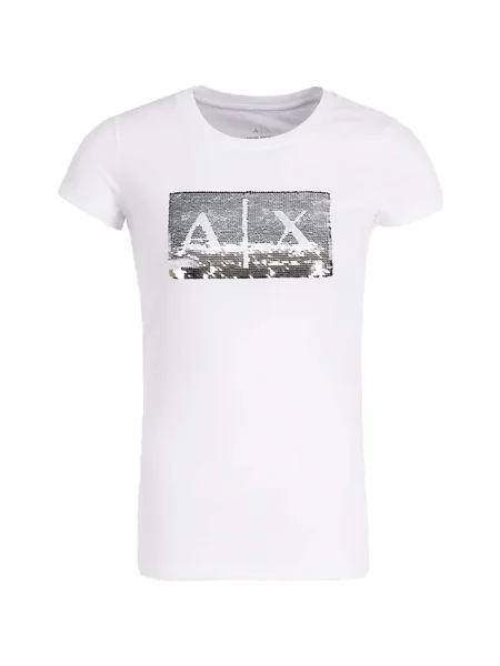 ARMANI EXCHANGE Tricou / argintiu alb