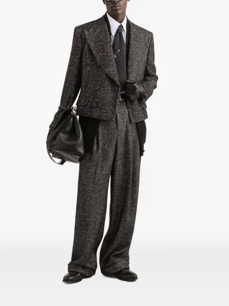 Pantaloni Dolce & Gabbana de lână gri