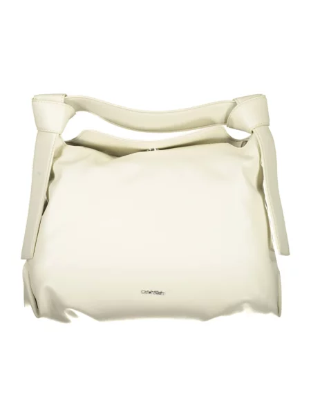 Torebka crossbody Calvin Klein skórzana beżowa