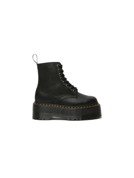 Półbuty Dr. Martens skórzane na platformie czarne