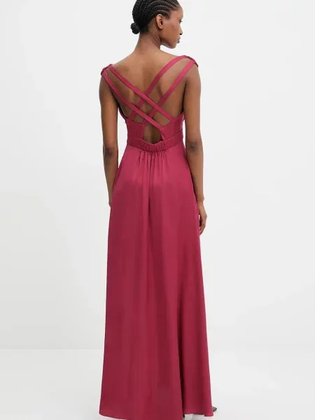 Answear.LAB rochie rosu maxi evazati