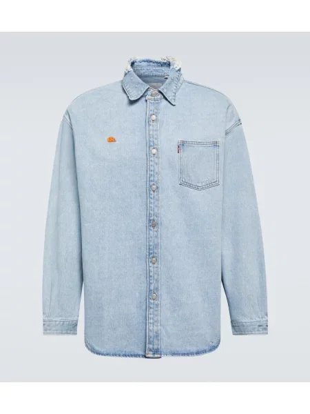 Džínová bunda Erl modrá