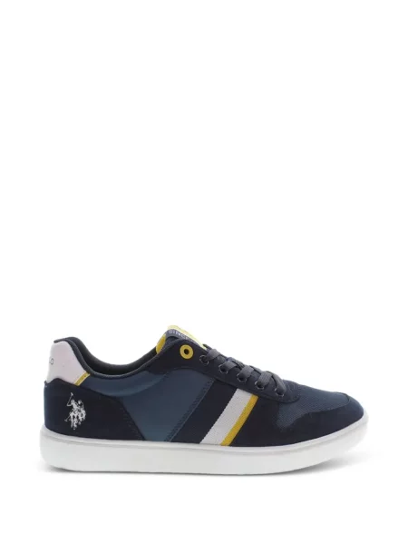 Polo majica Us Polo Assn od brušene kože plava