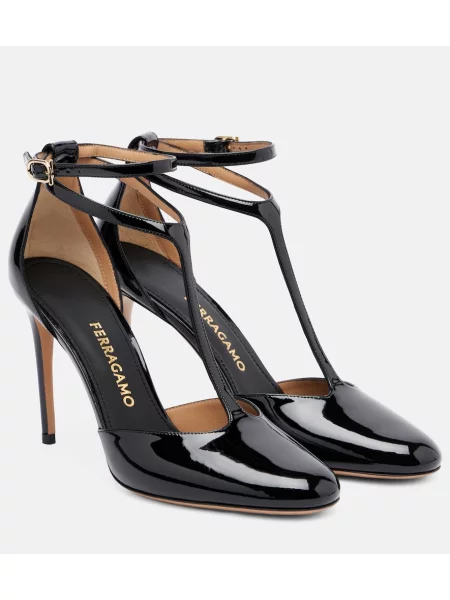 Pantofi cu toc Ferragamo din piele negru